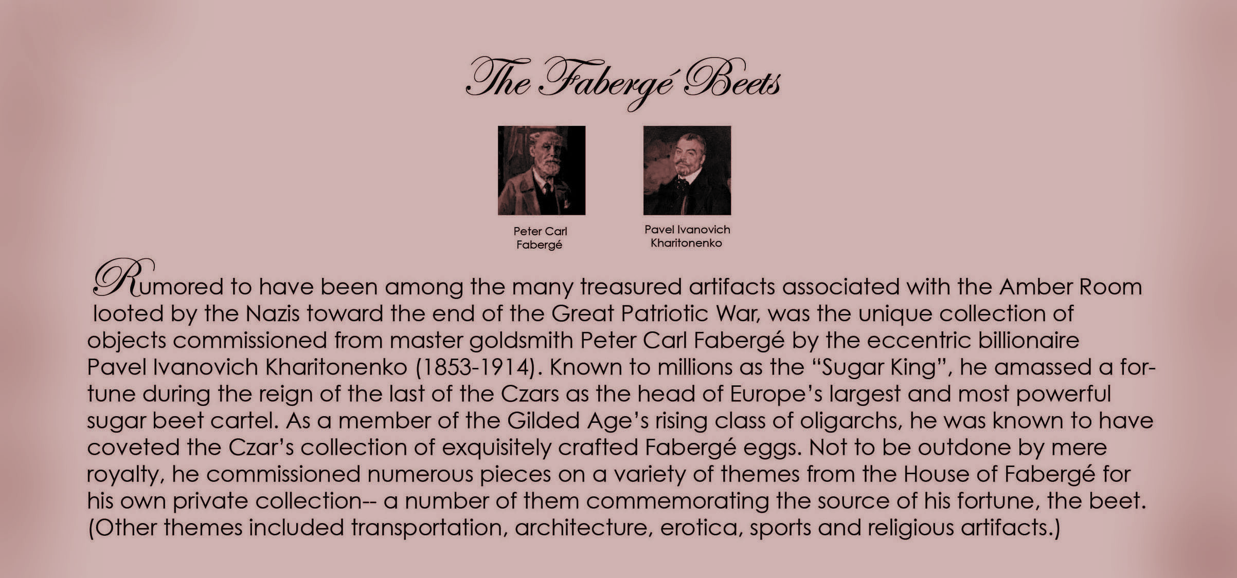 the Faberge Beets